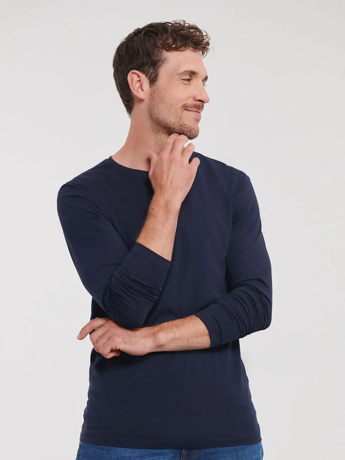 Men's Pure Organic L/S Tee NEW - Russell - JE100M