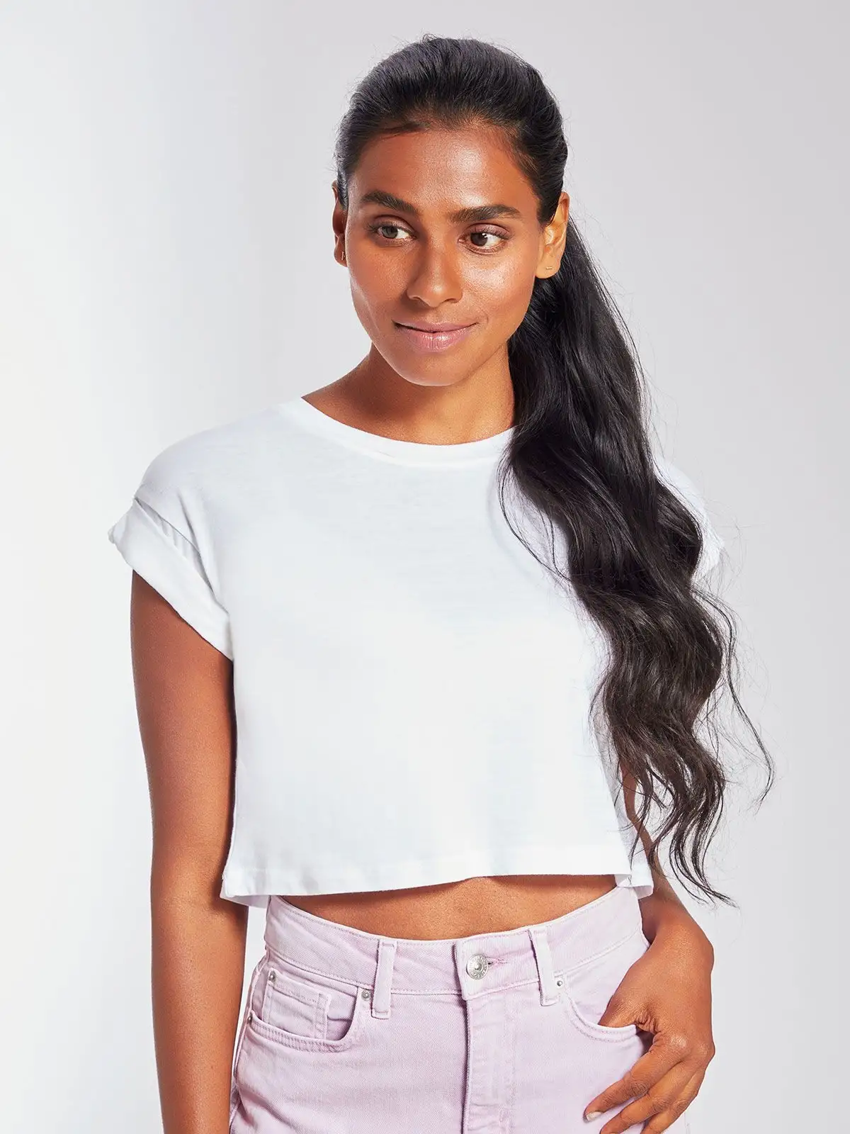 Women's Organic Crop Top T - Mantis - MAM96