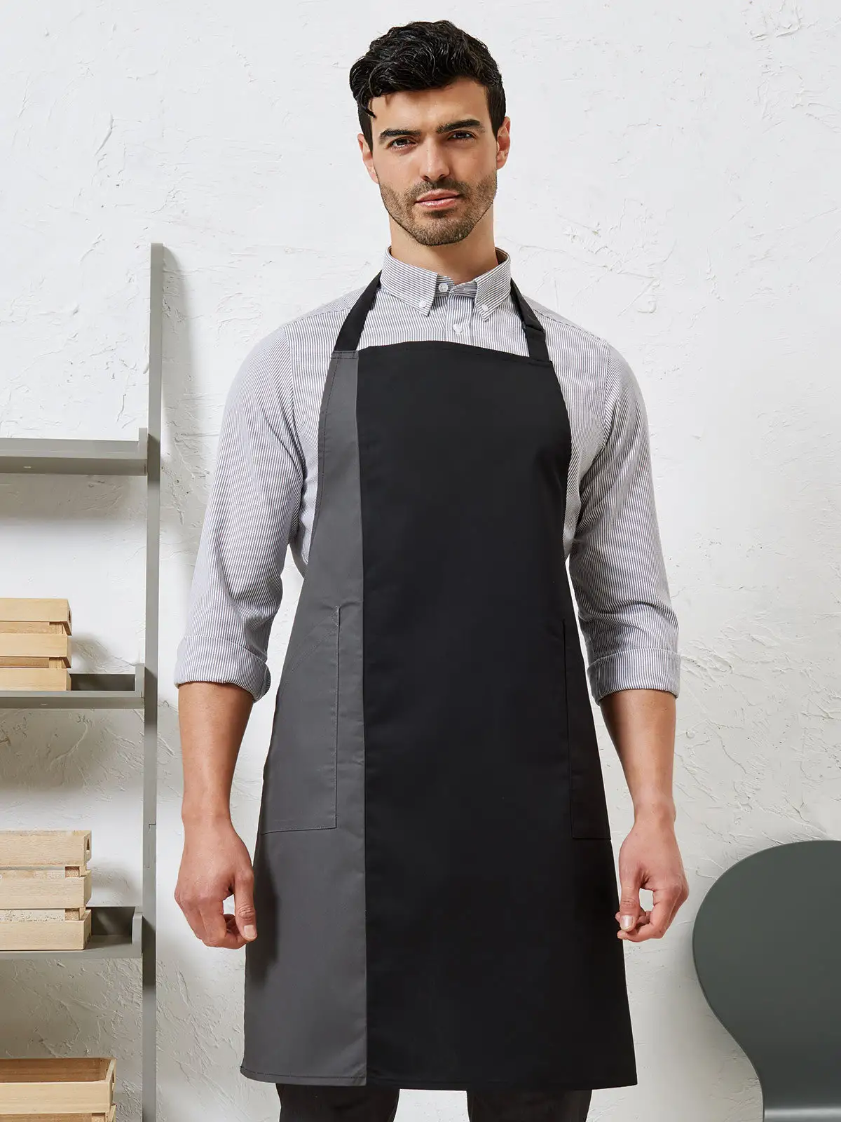 Contrast Bib Apron - Premier - PR162
