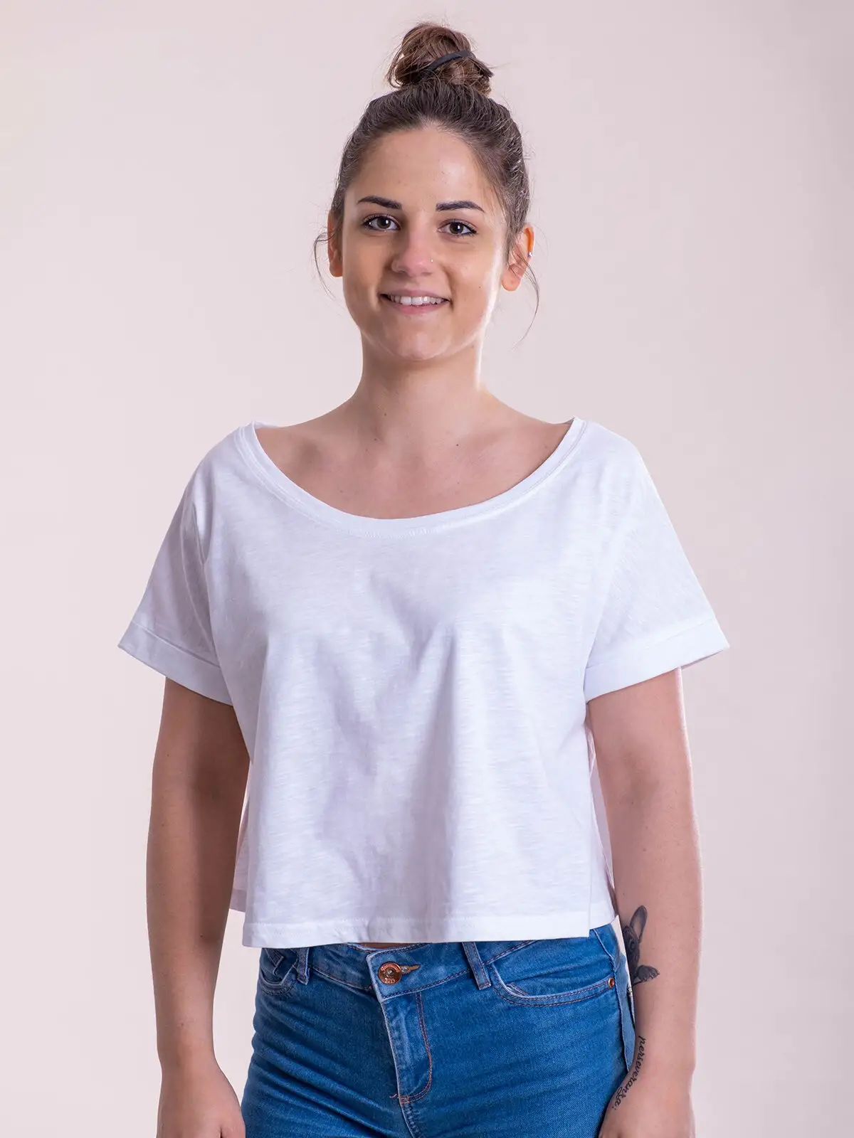 T-shirt donna crop - Cotton &amp; Art - CAMP002