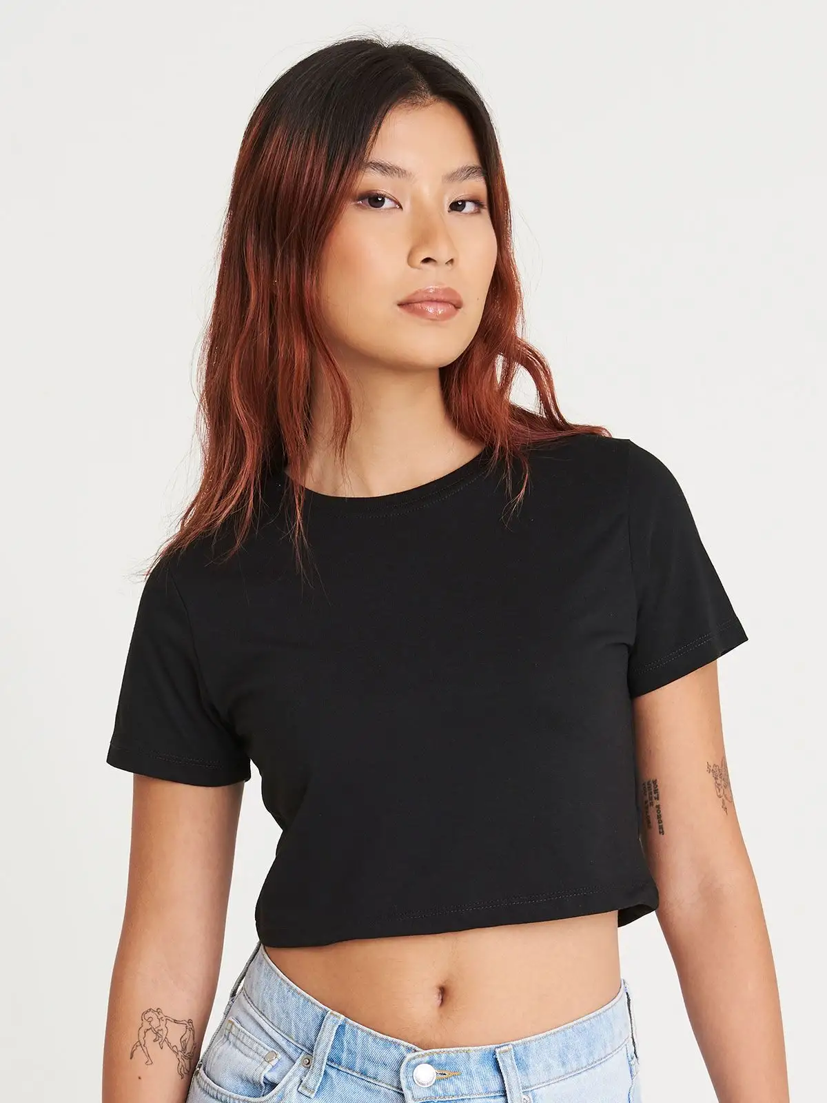 Girlie Tri-Blend Cropped T - Just Ts by AWDis - JT006