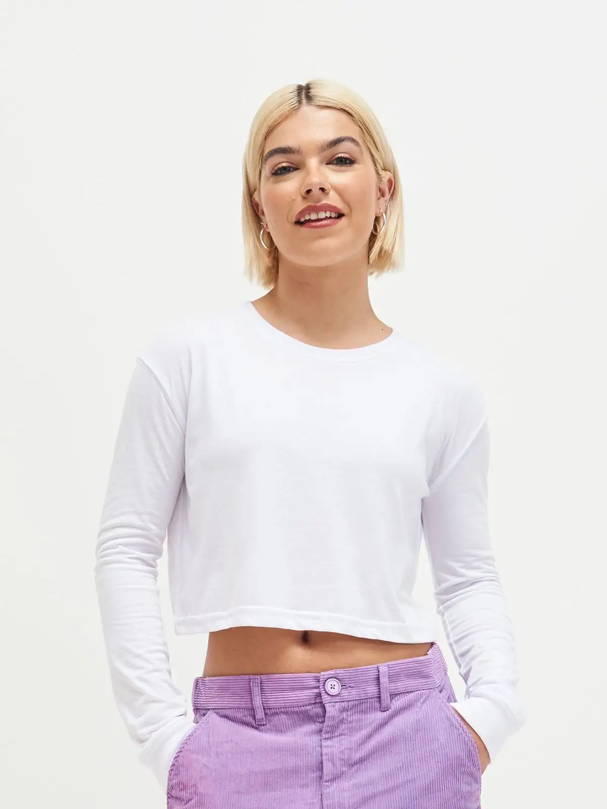 Women&acirc;s Long Sleeved Cropped T - Just Ts by AWDis - JT016