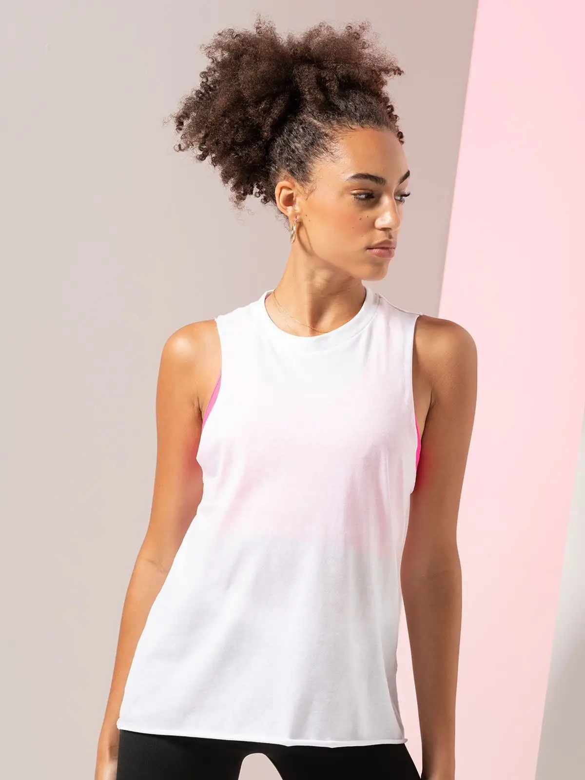 Women's High Neck Slash Armhole Vest - Skinnifit - SKSK232