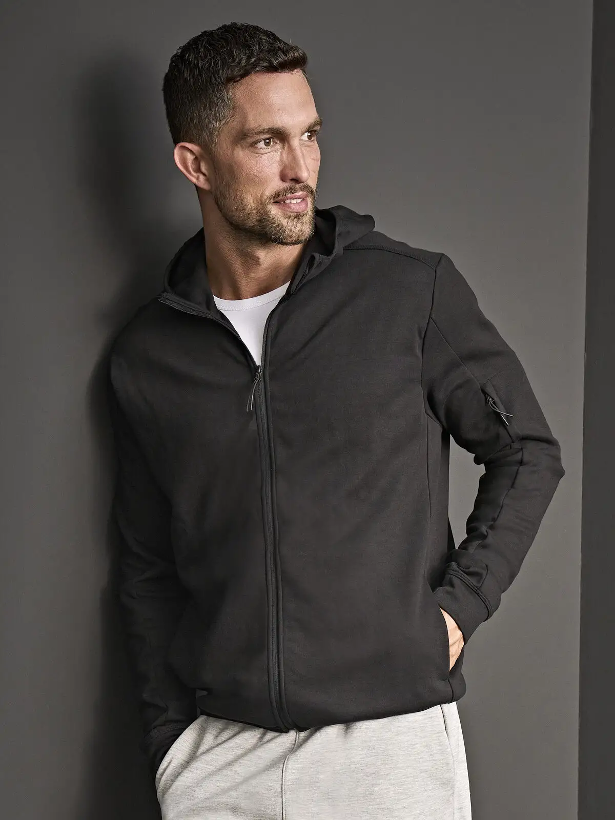 Athletic Hooded Full Zip Sweat - Tee Jays - TJ5706