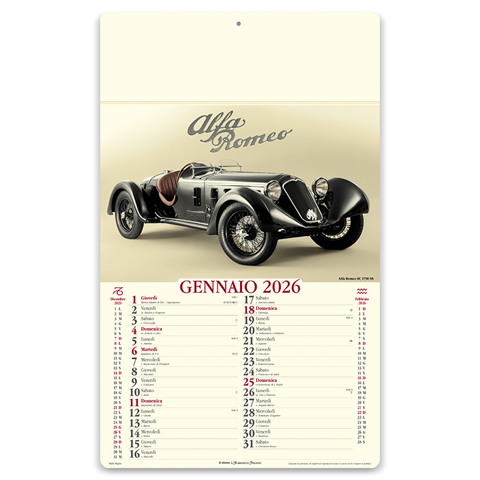 MILLE MIGLIA. illustrato mensile 12 fogli&amp;#13; - PA023