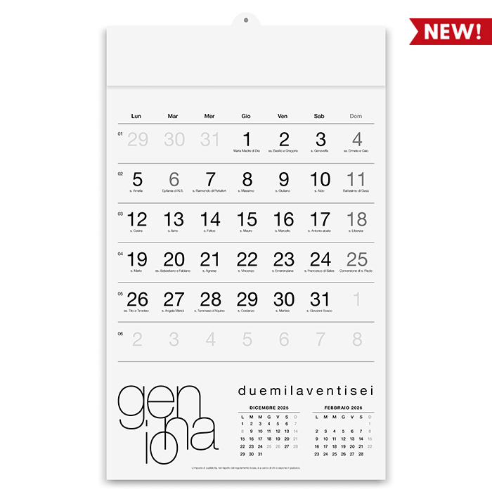 OLANDESE WHITE. mensile 12 fogli&amp;#13; - PA513