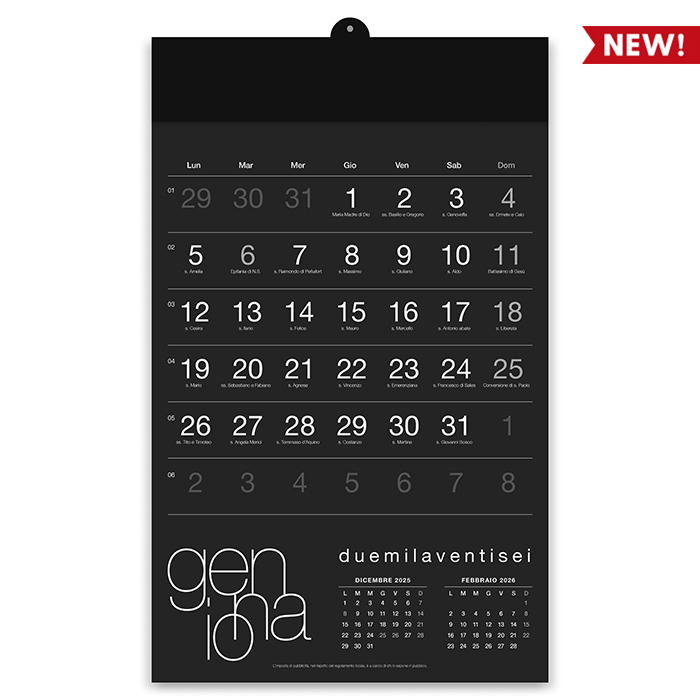 OLANDESE BLACK. mensile 12 fogli&amp;#13; - PA514