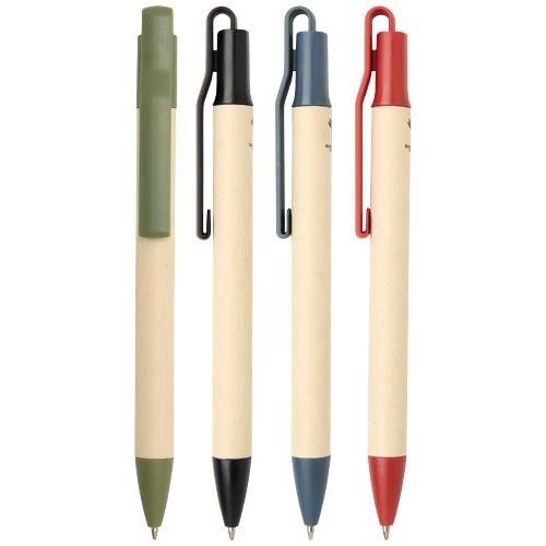 Penna a sfera in carta a base di canna da zucchero (inchiostro blu) Liliana - 107983