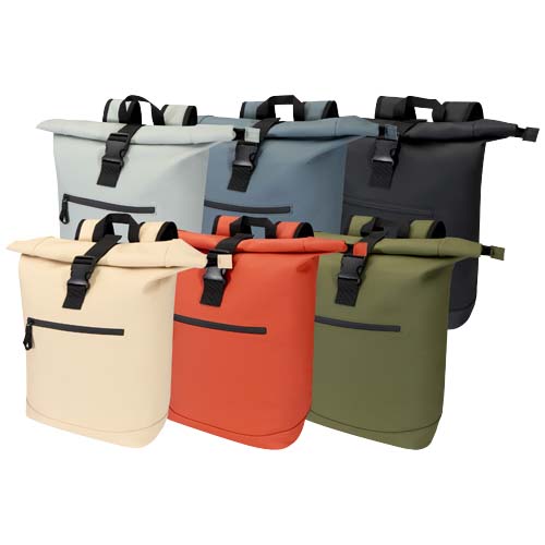 Zaino roll-top per portatile da 15" in materiale riciclato certificato GRS da 18 litri Resi Plus - 130093