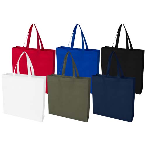 Tote bag a soffietto in tessuto non tessuto riciclato certificato GRS da 12 litri EcoSeal - 130106