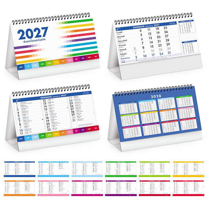 SMART TABLE 2. calendarietto spiralato da tavolo mensile&amp;#13; - PA744
