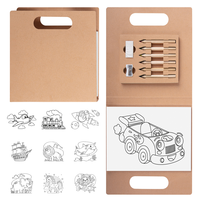 LIBRO DEI COLORI. Set per colorare in carta Kraft&amp;#13; - PD533
