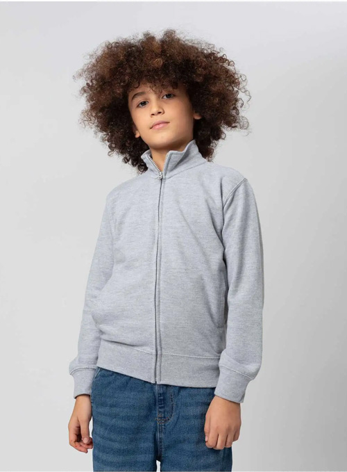 Felpa sgarzata, full zip - BSK300