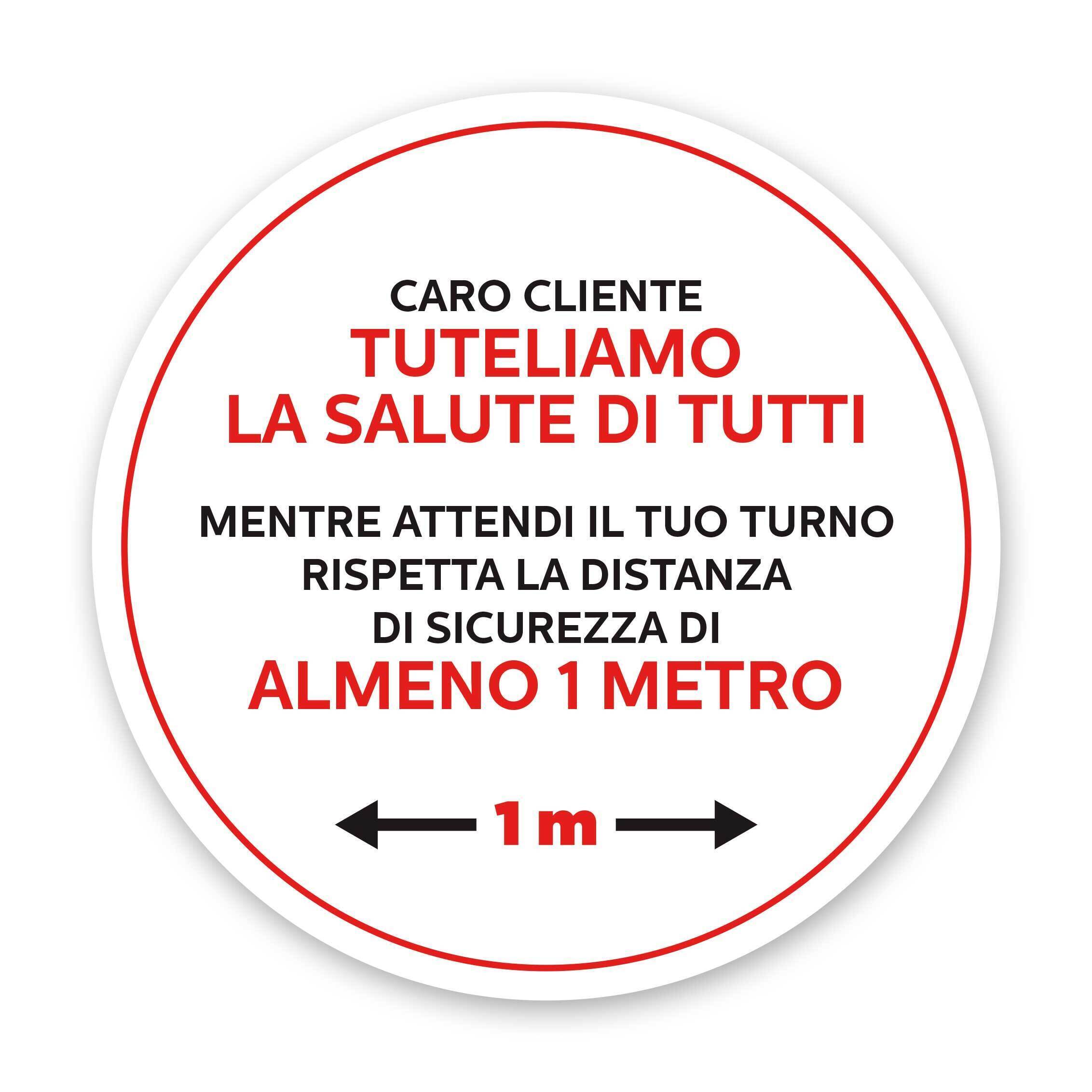 Adesivi a parete VT3 - Tuteliamo la salute di tutti