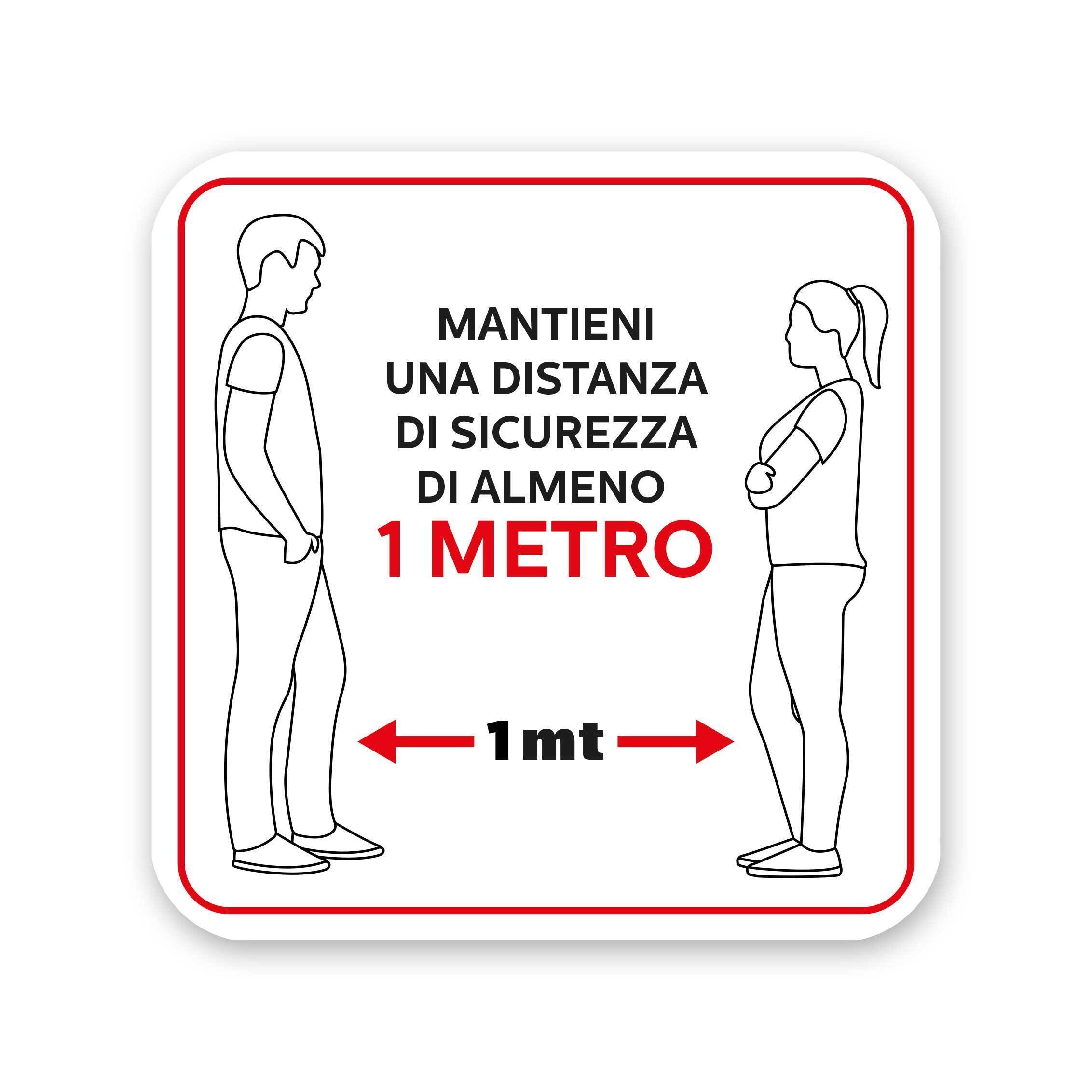 Adesivi per vetrine (clone) (clone) VQ1 - Distanza di sicurezza