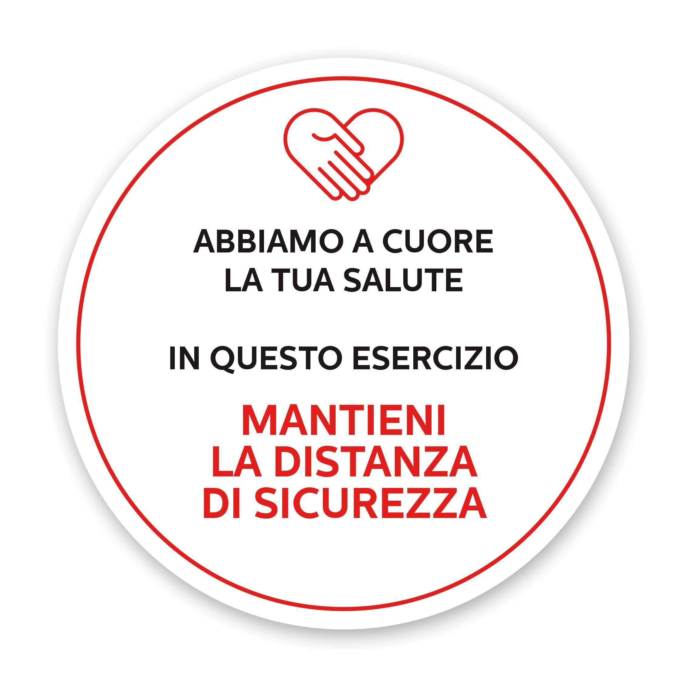 Adesivi per vetrine (clone) (clone) VT1 - Mantieni la distanza di sicurezza