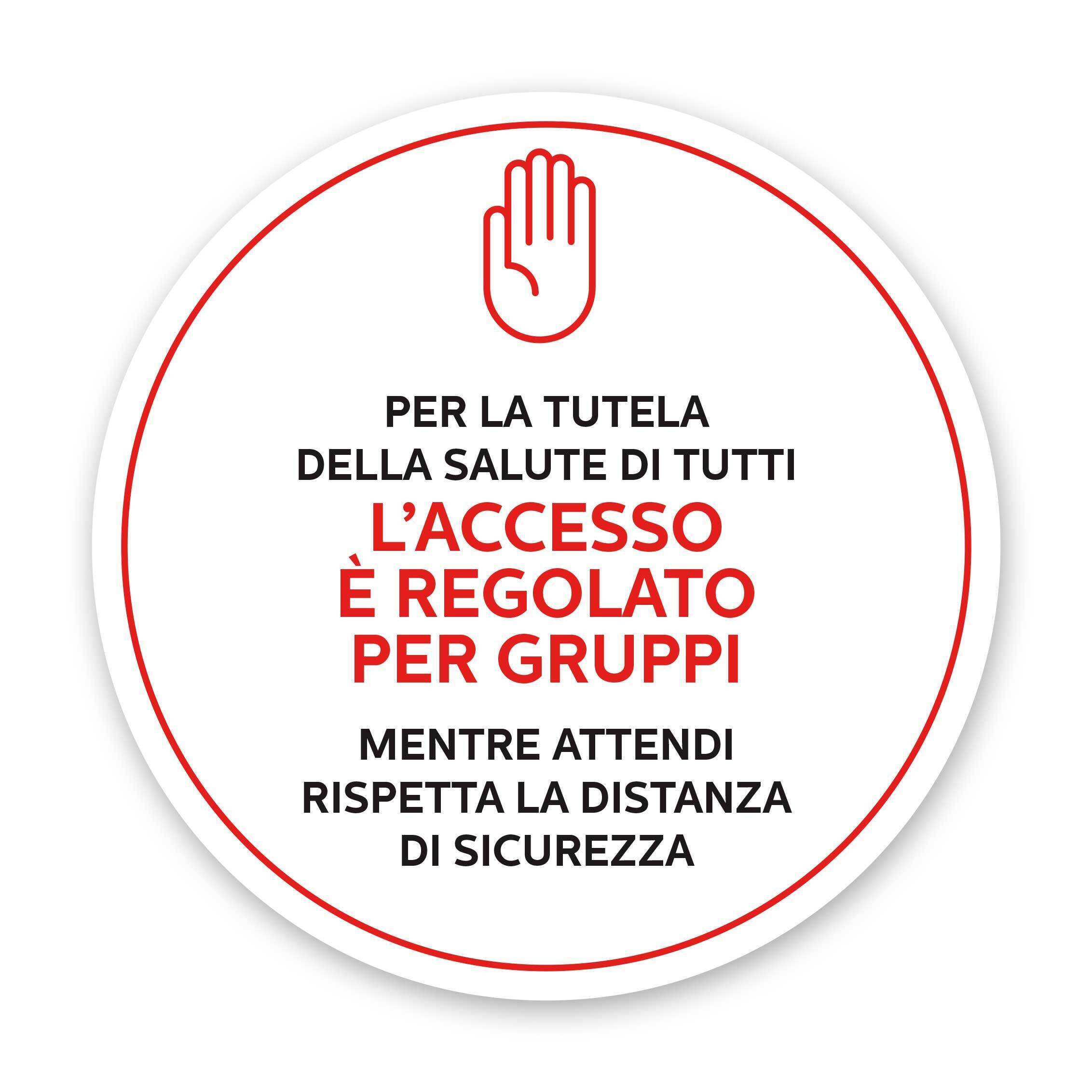 Adesivi per vetrine (clone) (clone) VT2 - L'accesso &egrave; regolato per gruppi