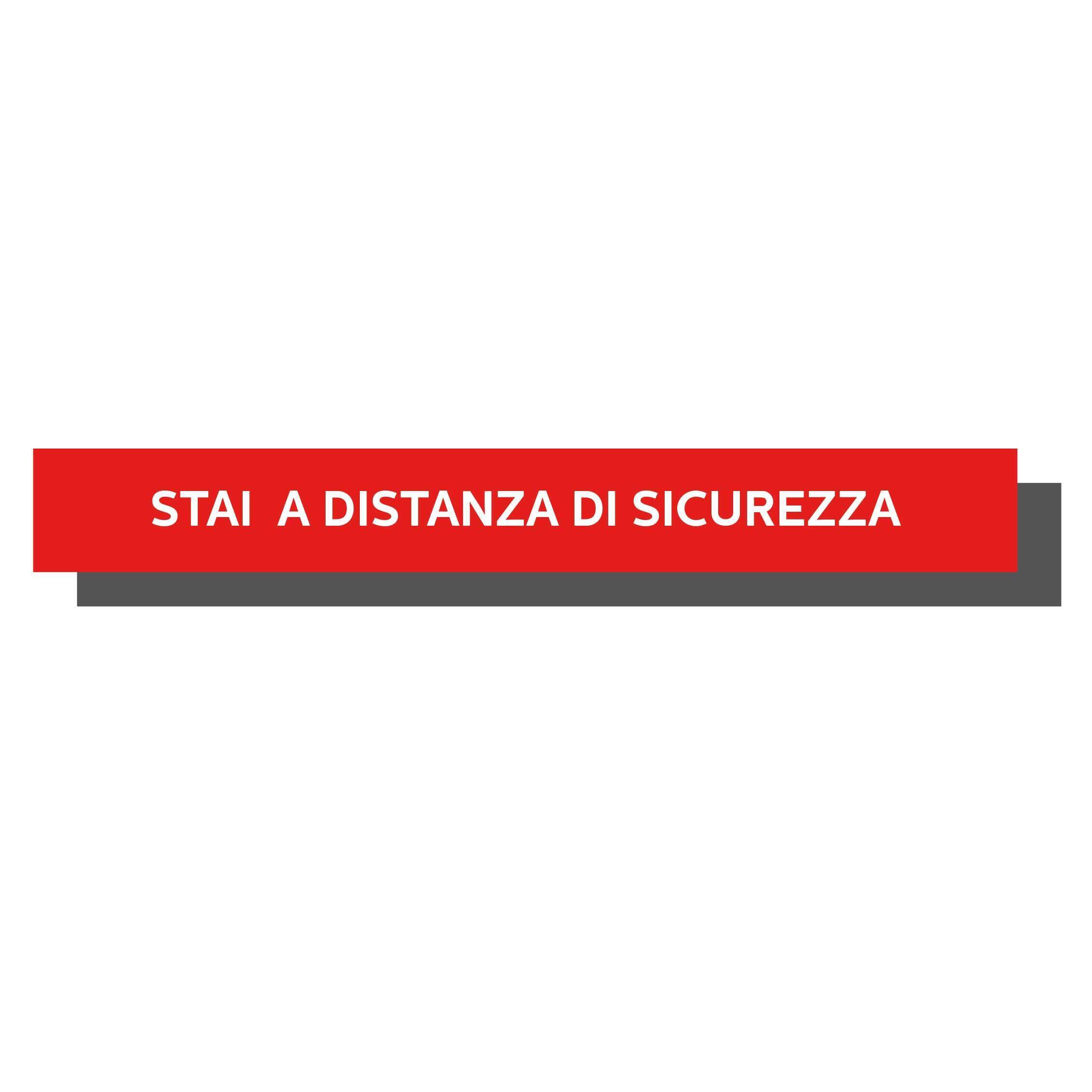Adesivi a pavimento PS2 - Stai a distanza di sicurezza