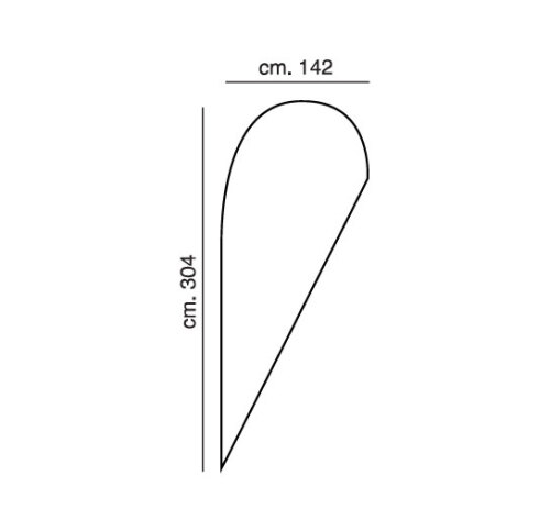 Flying banner kit L - 142 x 304 cm