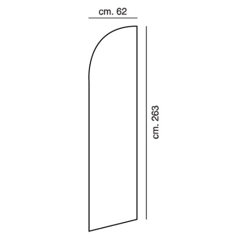 Flying banner kit SM - 62 x 263 cm
