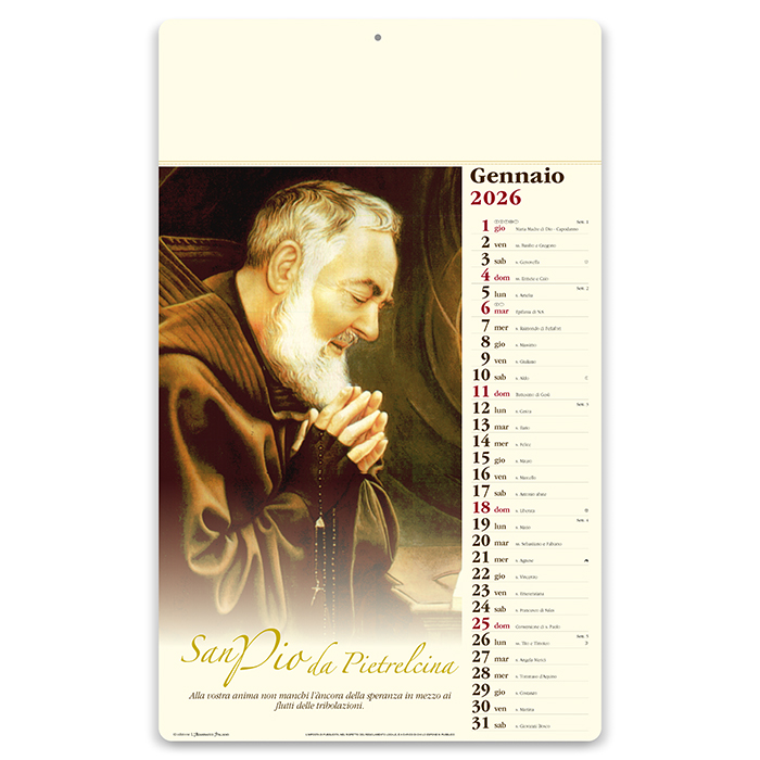 SAN PIO. illustrato mensile 12 fogli&amp;#13; - PA024