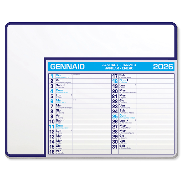 CALENDAR PAD EDGE. tappetino mouse calendario&amp;#13; - PA782