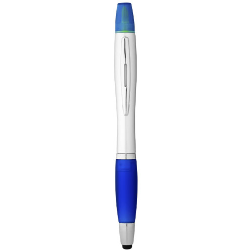 Penna a sfera con stylus ed evidenziatore Nash (inchiostro nero) - 106581