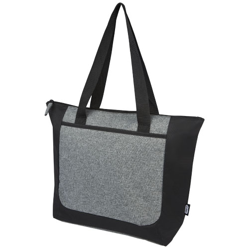 Tote bag bicolore con zip in materiale riciclato certificato GRS Reclaim 15L - 120657