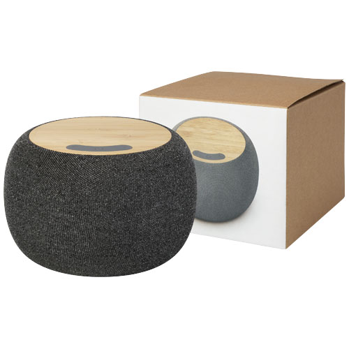 Speaker Bluetooth&reg; con stazione di ricarica wireless in bamb&ugrave;/PET riciclato Ecofiber - 124318