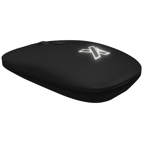 Mouse wireless in materiale antibatterico con logo luminoso SCX.design O22 - 1PX079