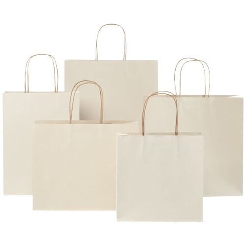 Shopper in carta da 150g/m2 realizzato con scarti agricoli con manici intrecciati - 31 x 12 x 25 cm - 1ZM003