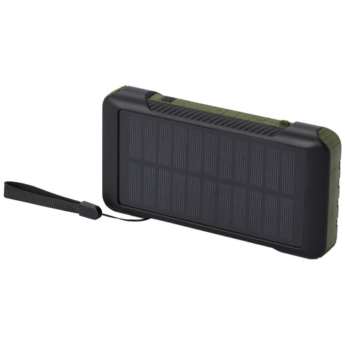 Power bank a dinamo solare in plastica riciclata RCS da 10.000 mAh Soldy  - 124346