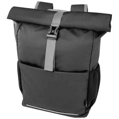 Borsa roll-top per bicicletta impermeabile in materiale riciclato certificato GRS per portatile da 15" Aqua - 130050