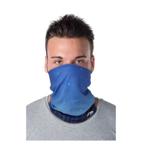 Multisciarpa con stampa a sublimazione, strato e orli in pile Lara - 1PL057