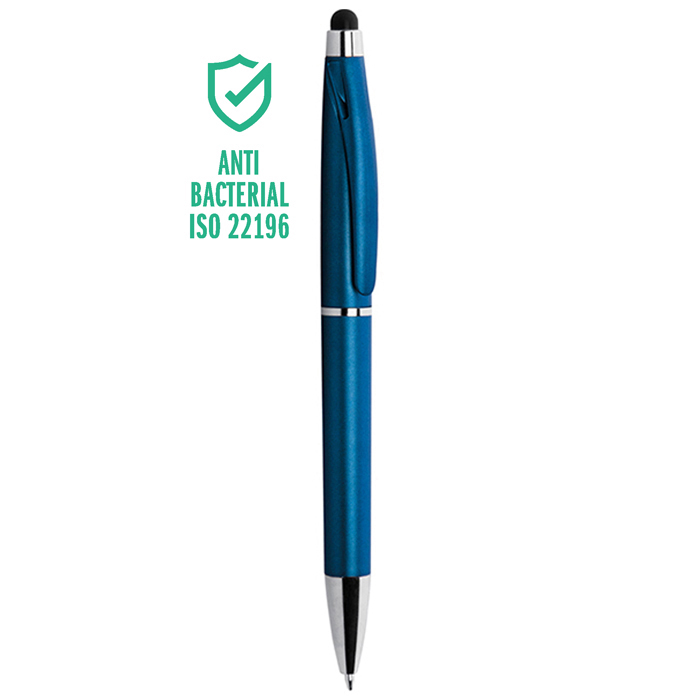 Online Penna 3 Azioni – Pennino Touch + 2 Mine (Blu E Rossa) – Corpo In Metallo Blu Metallizzato