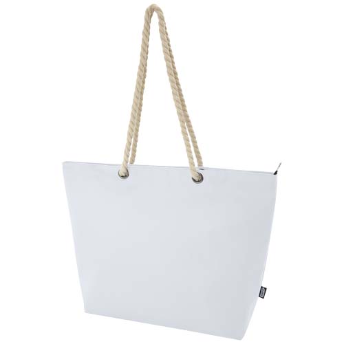 Tote bag termica da spiaggia in materiale riciclato certificato GRS con manici in corda Panama - 23L - 130079