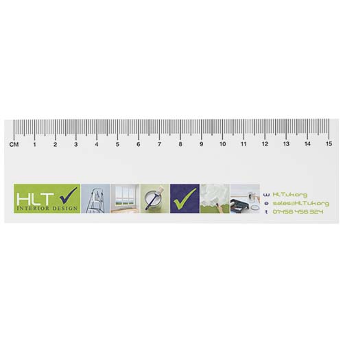 Foglietti adesivi in materiale riciclato con righello stampato da 15cm Sticky-Mate&reg; - 21261