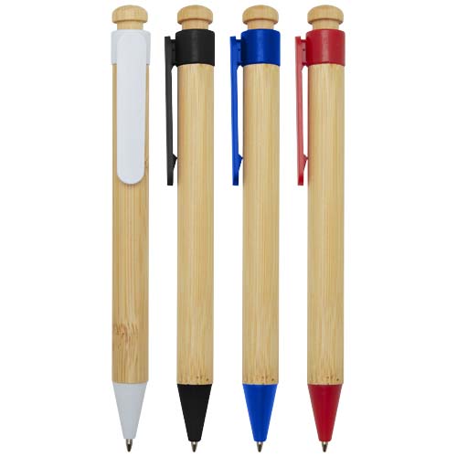 Penna a sfera in plastica riciclata e bamb&ugrave; Rattan - 106026